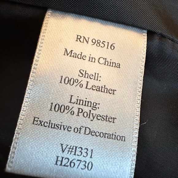 Coldwater Creek Leather Suede Blazer Jacket Large Dark Brown Embellished Western - Picture 10 of 11